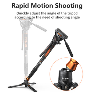 Coman nhà máy sản phẩm mới màu đen sợi Carbon Tripod dx327cq6 máy ảnh <span class=keywords><strong>Monopod</strong></span> với Q6 đầu cho Manfrotto DJI rs2 RS3 rs4 - Product Image 2