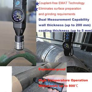 Ultrasonik 4MHz Yüksek Hassasiyetli Boru Hattı Duvar Kalınlığı Ölçer Lityum Pil - Product Image 3