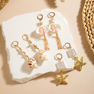 New Baroque Shell Pearl Hoop <b>Earrings</b> <b>for</b> Ladies Gifts <b>Women</b> Vintage Stone huggies <b>Earrings</b> Small Fashion Jewelry Chunky <b>Women</b> - Product Image 1