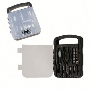 Ensemble de tournevis transparents portables personnalisés de 22 pièces avec clé à douille et pinces - Idéal pour les réparations et les projets de bricolage - Product Image 1