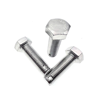 Vis hexagonale A325 de grade 4.8, 8.8, 10.9, 12.9, plaquée nickel-chrome-cadmium, avec trou pour goupille fendue sur le tige, DIN931 DIN933