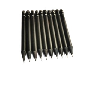 Crayon en bois noir de qualité supérieure, forme ronde de 7 pouces, logo personnalisé, promotionnel, pour l'école, lot - Product Image 2