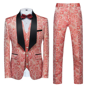 Costumes deux pièces pour hommes, printemps-automne, fleuris, blazers, <span class=keywords><strong>mariage</strong></span>, bal, scène, <span class=keywords><strong>DJ</strong></span>, chanteurs, veste de costume - Product Image 6