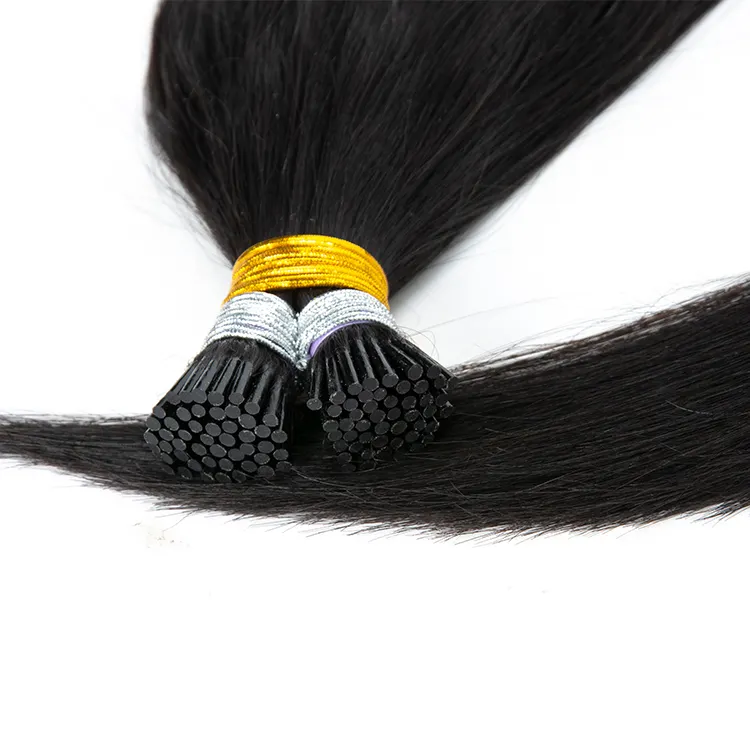 Wholesale 100% 12A Grade Russian Human Hair Extension Virgin Double drawn Cuticle Aligned I Tip Human Hair