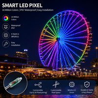 Nœuds de pixels RVB WS2811 de 12 mm, lumières de Noël LED adressables 5V, étanches IP67, éclairage extérieur pour les fêtes, Luces De Navidad