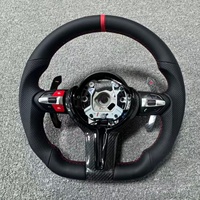 Volant sport en cuir perforé noir personnalisé pour BMW F10 F30 F31 F32 F20 E92 E60 X6 E71 F01 F10 M5 Accessoires de voiture