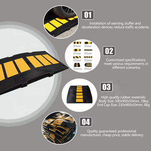 Caoutchouc Sécurité urbaine Automobile Ralentisseurs Meilleur <span class=keywords><strong>prix</strong></span> Empêcher les excès de vitesse dans les zones résidentielles - Product Image 4
