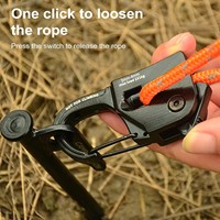 Tendeur de corde en aluminium robuste et durable avec verrouillage rapide 6X pour camping, tente, bâche et activités extérieures