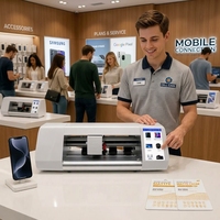 Machine de découpe de films EPU, autocollants TPU et protecteurs d'écran CS390 Smart Desk pour téléphones portables et montres connectées