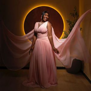 <span class=keywords><strong>Abiti</strong></span> <span class=keywords><strong>da</strong></span> Sera in Chiffon Plissettato di Lusso 2025, <span class=keywords><strong>Abiti</strong></span> <span class=keywords><strong>da</strong></span> Cerimonia con Doppio Scollo a V, Linea A, Personalizzabili per Damigelle - Product Image 1