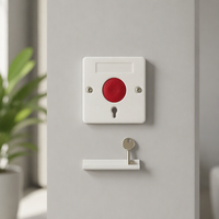 Bouton de panique d'urgence pour usage de sécurité, réinitialisation par clé, PB68, matériau ABS