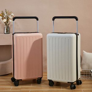 Women's Wide Roller <b>Suitcase</b> 20 24 Inch Carry On Travel Luggage With Combination Lock Solid Color Swivel <b>Wheels</b> Large Capacity - Product Image 1