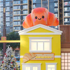 Mascotte gonflable géante en forme de <span class=keywords><strong>croissant</strong></span>, gonflable publicitaire durable pour les présentoirs de boulangeries et de centres commerciaux - Product Image 1