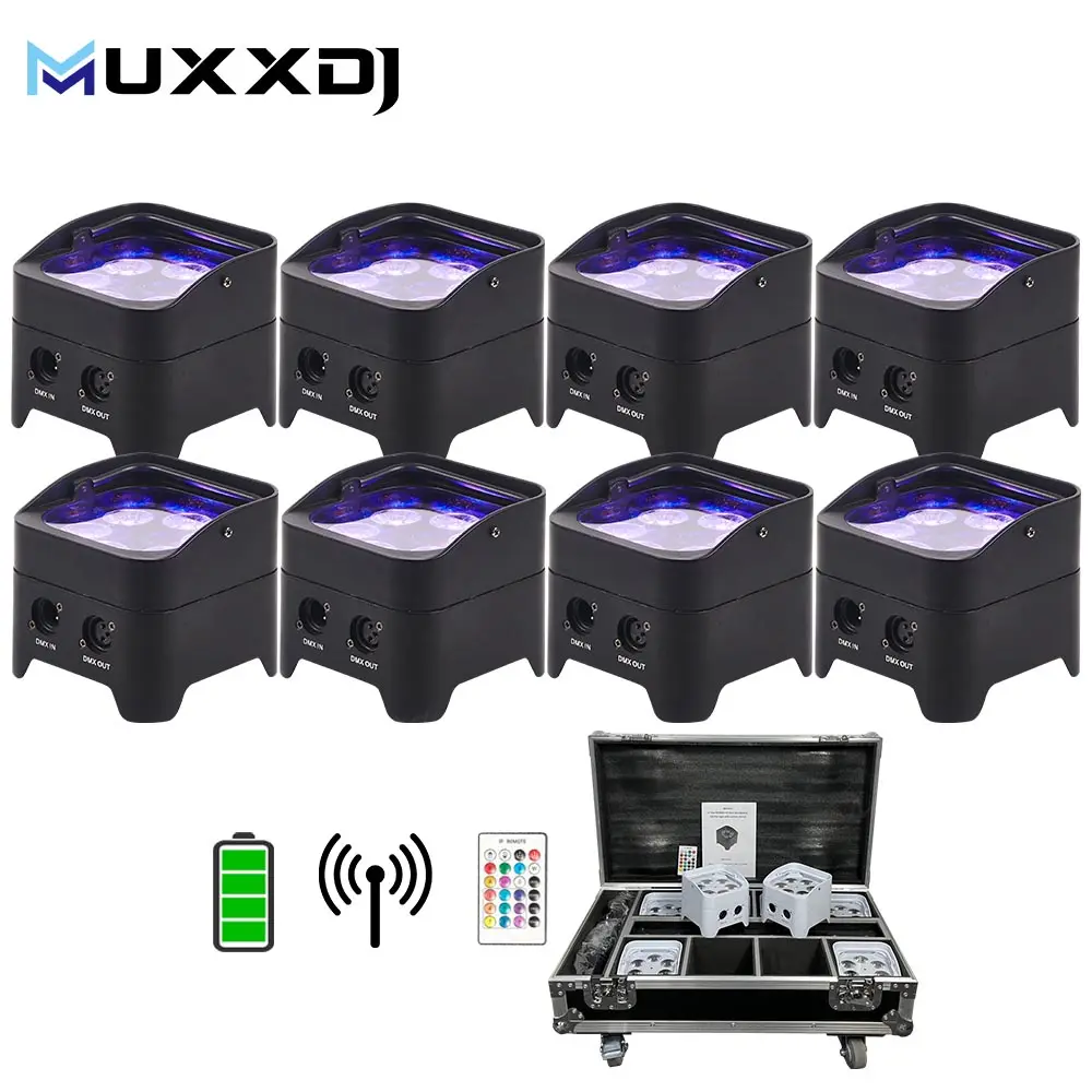 DJ Stage Wedding uplight 6x18W 6 in1 LED alimentato a batteria Wireless DMX uplight per festa nuziale Dj Club