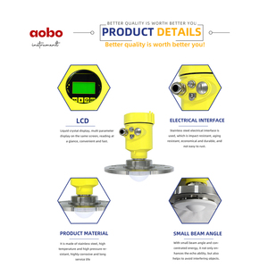 AOBO Industrial Grade Stainless Steel Liquid <strong>Level</strong> Sensor <strong>Transmitter</strong> 26GHz 80GHz <strong>Radar</strong> <strong>Level</strong> <strong>Level</strong> Measuring Instruments - Product Image 2