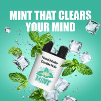 Inhalateur nasal à double trou à aspiration nasale, à l'arôme de menthe, essence naturelle, sommeil doux, énergie rafraîchissante, relaxation, marque privée