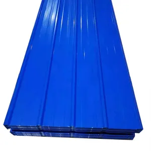 शीर्ष गुणवत्ता जस्ती छत स्टील शीट रंग लेपित नालीदार स्टील प्लेट नीले/लाल सैनिक जस्ती धातु छत शीट/प्लेट