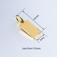 Accessoires de Bijoux DIY Plaqué Or en Gros, Étiquettes de Marque, Logo, Acier Inoxydable Gravable, Pendentif Breloque Métal Personnalisé Vierge