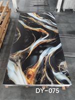 Panneau mural moderne en PVC UV effet marbre Calacatta Gold, imperméable, pour salle de bain, cuisine, salle de sport, décoration de crédence