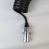 Nuevo Conector de Enchufe para Remolque de Alta Resistencia, Cable de Alimentación en Espiral, Sistema de Frenos, Cable Eléctrico de 7 Vías, Negro Verde, 28T Máx.