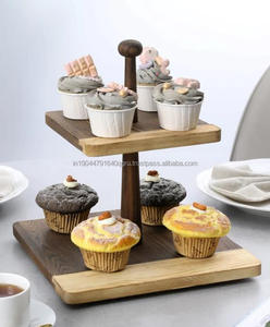 Wholesale New Design Wooden <b>Cake</b> <b>Stand</b> With Wooden Knob For Dessert Serving Home Decor And Occasional Purpose - Product Image 2