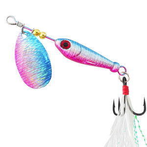 Señuelo de spinning compuesto de colores Leadfish Cross Border con anzuelo triple de pluma reforzada para pesca de lubina - Product Image 1