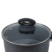 Vente directe d'usine en gros : Batterie de cuisine antiadhésive en acier au carbone, comprenant une marmite pour bébé, une casserole à lait et une casserole avec couvercle