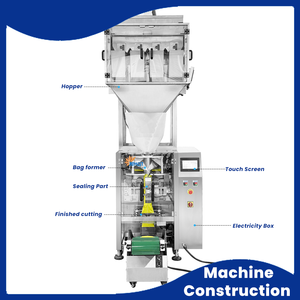 Máquina automática para envasar especias, pimienta, chile en polvo, nueces, granos, semillas, frijoles, gránulos en bolsas tipo almohada VFFS - Product Image 3
