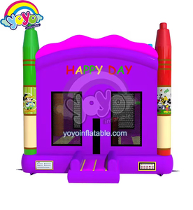 Colorful Inflatable Jumping Bouncer Kids <b>Slide</b> Ball Pit Weather Resistant Home Commercial - Product Image 1