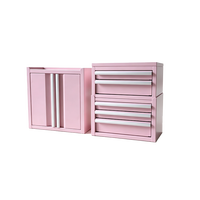Série d'armoires à outils en fer rose MaoRong OBM, 5 tiroirs, imperméable, revêtement magnétique en poudre, coffre à outils portable de bureau, rangement d'outils
