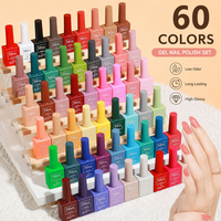 Ensemble de vernis à ongles en gel de 60 couleurs, 15 ml, avec étiquette privée personnalisée, prix d'usine en Chine
