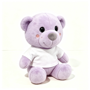 Ours en peluche violet personnalisé, ours en peluche lavande, ours en peluche doux, ours en peluche assis - Product Image 1