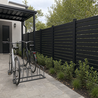 Panneaux de clôture en aluminium à lattes et persiennes DIY 65x16, traités thermiquement et thermolaqués, clôture préfabriquée en aluminium