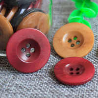 Boutons ronds en corozo naturel de haute qualité à 4 trous pour chemises et costumes