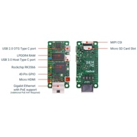 Radxa ZERO 3E, Rendimiento Superior, Eficiencia Energética, SBC Rockchip RK3566, LPDDR4, Conexión Cableada Estable, Quad-Core Cortex-A55