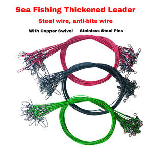 Cable de Pesca de Acero de Alta Resistencia de 50 cm y 1 mm, Línea de Pesca Marina Anti-Mordeduras de 50 kg con Eslabón Giratorio de Acero Inoxidable y Broche de Doble Bloqueo - Product Image 6