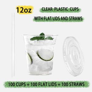 OEM Custom Logo 100% Bio Compostable PLA Transparent 90mm Recyclable Disposable <b>Cup</b> for Smoothie Beer Wine Beverage Ice Cold - Product Image 2
