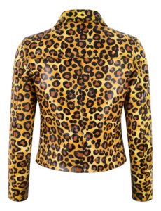 Chaqueta de Mujer Personalizada 100% Cuero Genuino de Leopardo Nappa, Construcción Totalmente en Cuero, Ajuste Moderno, Marca Privada OEM/ODM al por Mayor - Product Image 4