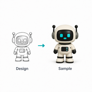 Figurine PVC <span class=keywords><strong>Cyberpunk</strong></span> Mascotte, Compagnon de Bureau Adorable, Visage Cyborg Écran Bleu, Figurine d'Action, Marchandise IP Personnalisée - Product Image 1