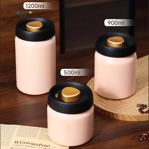 Vente en gros de boîtes de conservation des aliments hermétiques en acier inoxydable rose pour cuisine, thé, sucre, camping, design moderne - Product Image 6