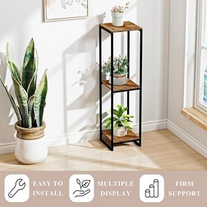 Soporte de Hierro de 3 Niveles, Moderno, Resistente y Duradero, para Plantas de Interior, para Sala de Estar, Balcón, Patio, Jardín, Soporte Alto para <span class=keywords><strong>Macetas</strong></span> de Esquina - Product Image 4