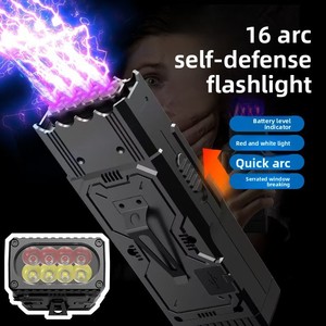 <span class=keywords><strong>Linterna</strong></span> de Defensa Personal Recargable para Camping, Arco de Alto Voltaje, <span class=keywords><strong>Carga</strong></span> <span class=keywords><strong>USB</strong></span> Portátil, 500 Lúmenes, Luz Potente, Encendido Rápido - Product Image 2