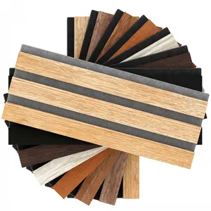 Painéis acústicos de parede de madeira natural/Linke de amostra de painéis acústicos de proteção ambiental de carvalho branco, carvalho cinza, carvalho preto e nogueira
