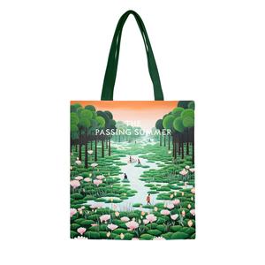 Venta directa personalizada de fábrica La mayoría de la impresión digital de moda Reciclar Bolsas creativas de lona de algodón Bolsas de mano para mujeres - Product Image 4