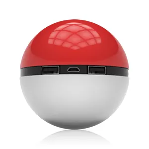 LED light celular battery charger poke mon go pokeball power bank