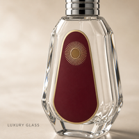 Flacon de parfum de luxe vide en verre en forme de goutte d'eau avec bouchon argenté 50 ml, flacon pulvérisateur à atomiseur facetté, vente en gros, logo personnalisé