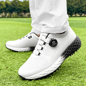 Chaussures <span class=keywords><strong>de</strong></span> <span class=keywords><strong>golf</strong></span> imperméables sans crampons pour hommes et femmes, boucle rotative, crampons haut <span class=keywords><strong>de</strong></span> gamme, chaussures <span class=keywords><strong>de</strong></span> <span class=keywords><strong>golf</strong></span> en cuir imperméables pour couples - Product Image 5