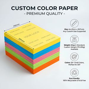 <span class=keywords><strong>Fogli</strong></span> di Carta Colorata Stampata Personalizzata <span class=keywords><strong>A4</strong></span> 80-120gsm <span class=keywords><strong>Cartoncino</strong></span> Bifacciale per Cancelleria e Imballaggio Carta da Regalo Artigianale - Product Image 1