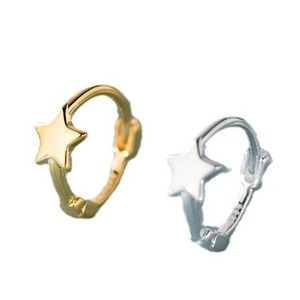 Gioielli di moda a guadagno ipoallergenico da donna orecchini a cerchio placcati in oro orecchini a cerchio 925 orecchini a stella - Product Image 6