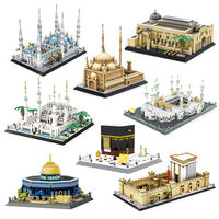 Bloques de Construcción de Arquitectura Mundialmente Famosa de Wange, Modelo Escénico de la Gran Mezquita de la Meca y Sheikh Zayed, Arabia Saudita, para Colección